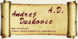 Andrej Dušković vizit kartica